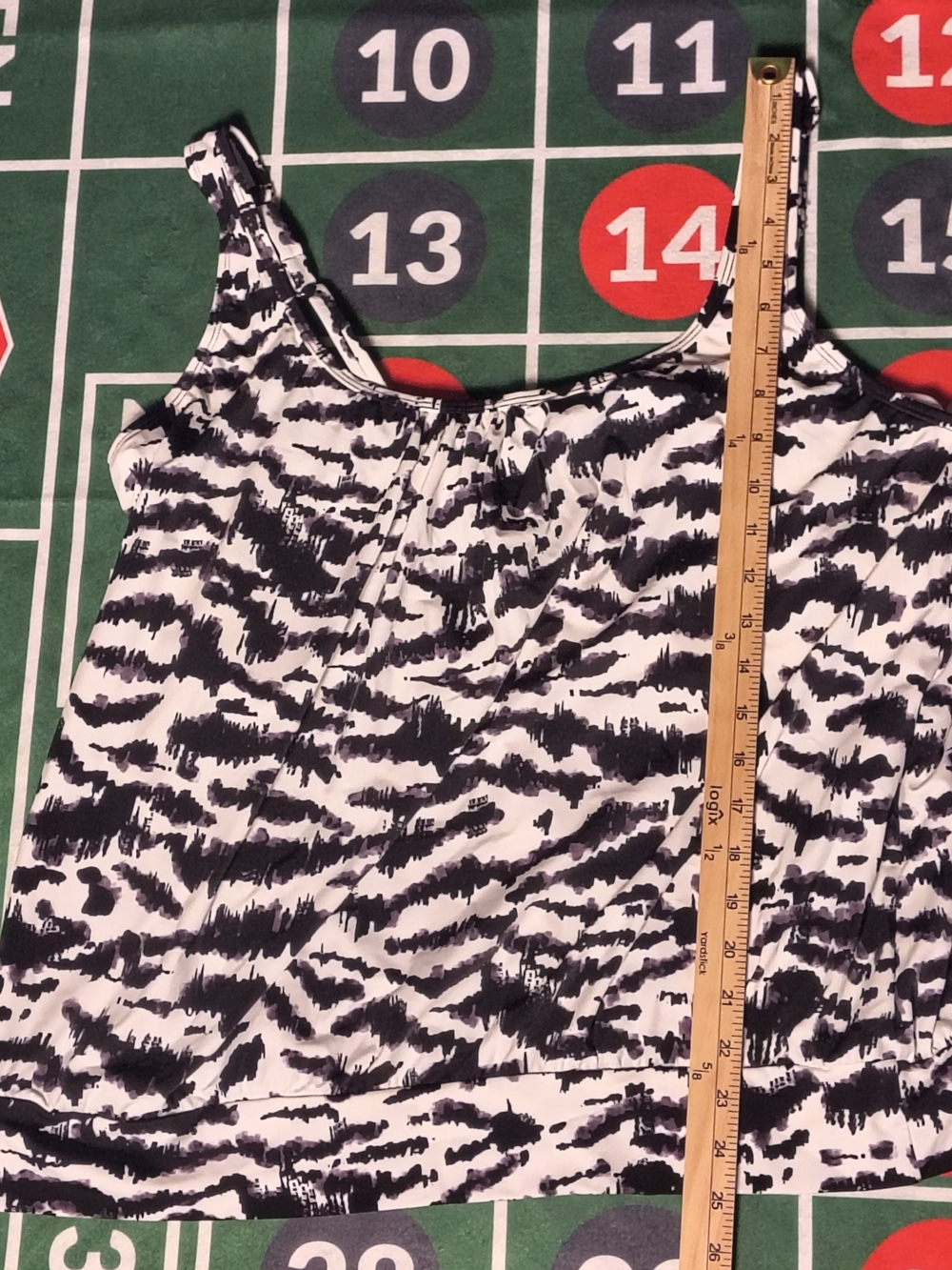 NWT Swim Solutions Tankini Top 22W Black White Zebra Underwire Plus Swim - Picture 2 of 15